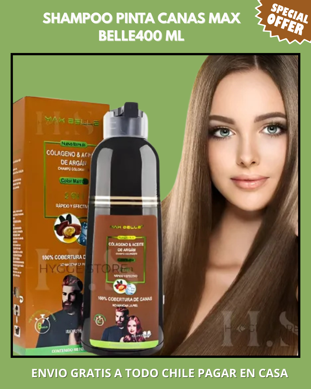 SHAMPOO PINTA CANAS MAX BELLE400 ML