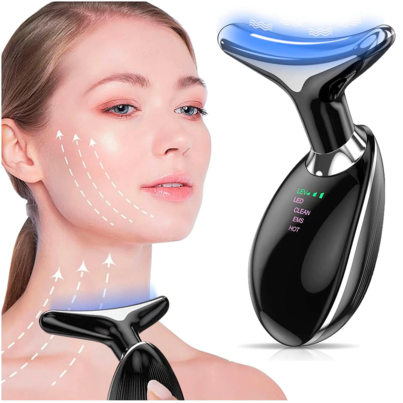 MASAJEADOR FACIAL CUELLO LED ANTIEDAD DD